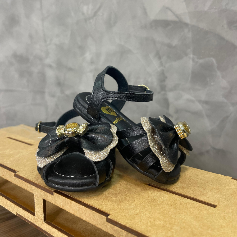 Sandália Baby Laço Brilho Molekinha