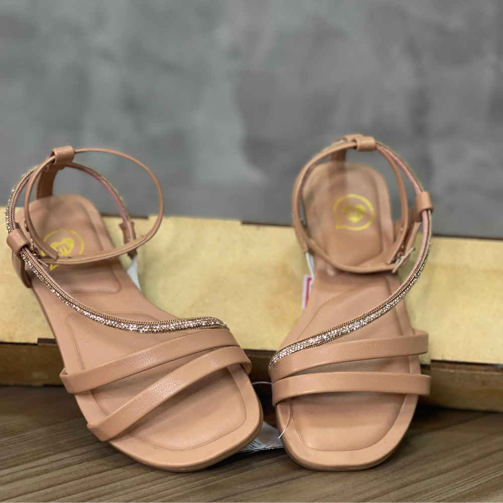 Sandália Infantil Amarração Brilho Molekinha