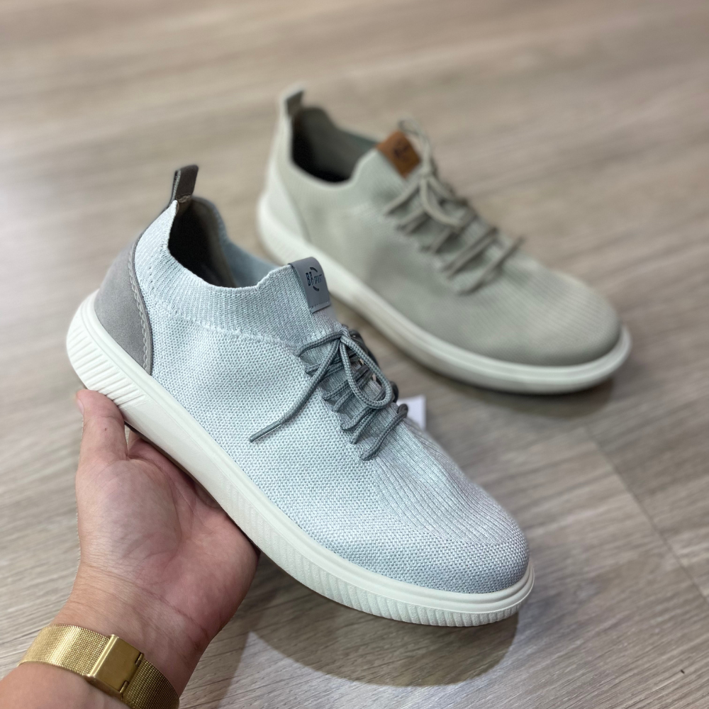 Sapatênis Material Respirável Camurça Cadarço BRsport - Imagem 2