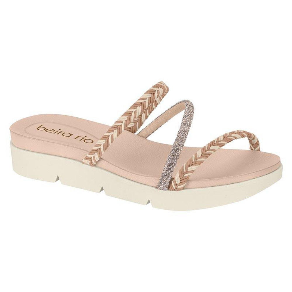 Sandália Papete Tiras Trançadas Beira Rio