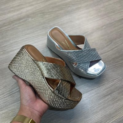 Tamanco Feminino Metalizado Vizzano