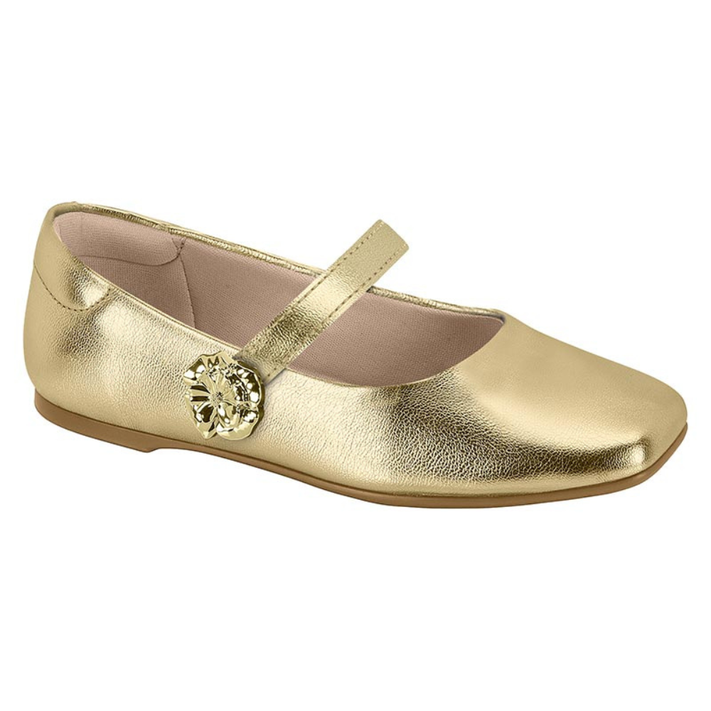 Sapatilha Infantil Feminina Detalhe Flor Molekinha
