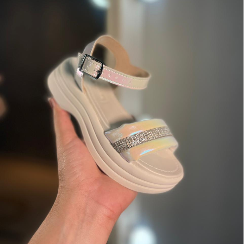 Papete Infantil Feminina Tira Strass Molekinha