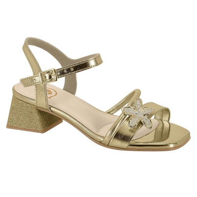 Sandália Infantil Salto Detalhe Flor Molekinha