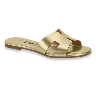 Rasteira Feminina Slide Metalizada VIZZANO