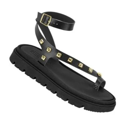 Sandália Papete Feminina Spikes Moleca