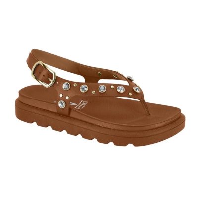 Sandália Papete Feminina Dedo Pedraria Vizzano