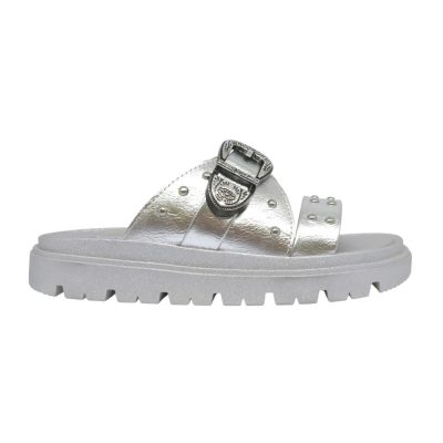 Sandália Papete Feminina Fivela Tratorada Moleca