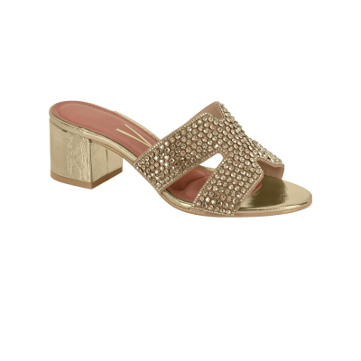 Tamanco Feminino Tira Pedraria Vizzano